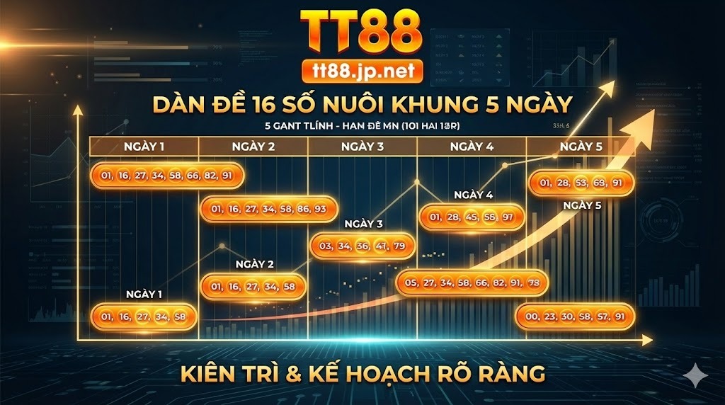 Bí kíp soi cầu dàn đề 16 số nuôi khung 5 ngày chuẩn xác từ chuyên gia TT88